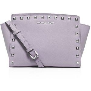 Studded Michael Kors Crossbody Purse in Lavender